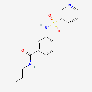 molecular formula C15H17N3O3S B13623497 N-propyl-3-(pyridine-3-sulfonamido)benzamide 