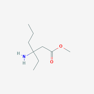 molecular formula C9H19NO2 B13623544 Methyl 3-amino-3-ethylhexanoate 