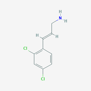 molecular formula C9H9Cl2N B13623612 (E)-3-(2,4-dichlorophenyl)prop-2-en-1-amine 