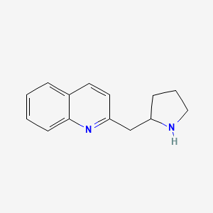 molecular formula C14H16N2 B13623628 2-(Pyrrolidin-2-ylmethyl)quinoline 