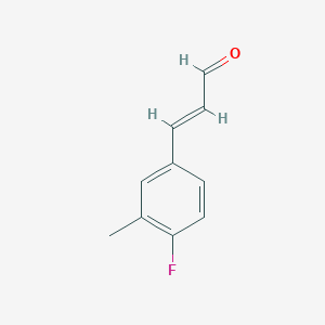 molecular formula C10H9FO B13623667 3-(4-Fluoro-3-methylphenyl)acrylaldehyde 