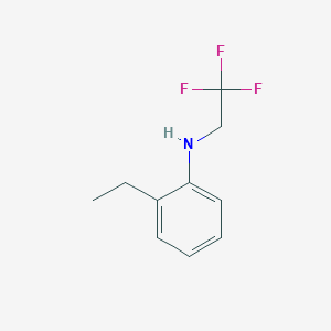 molecular formula C10H12F3N B13623727 2-ethyl-N-(2,2,2-trifluoroethyl)aniline 
