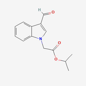 molecular formula C14H15NO3 B1362375 Isopropyl (3-formyl-1H-indol-1-YL)acetate CAS No. 708991-26-8