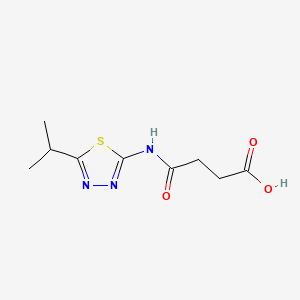 molecular formula C9H13N3O3S B1362380 Succinamic acid, N-(5-isopropyl-1,3,4-thiadiazol-2-yl)- CAS No. 107811-08-5