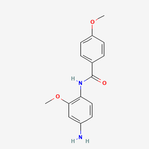 molecular formula C15H16N2O3 B1362381 N-(4-氨基-2-甲氧基苯基)-4-甲氧基苯甲酰胺 CAS No. 110506-37-1