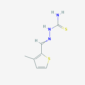 molecular formula C7H9N3S2 B1362386 [(3-Methylthiophen-2-yl)methylideneamino]thiourea 