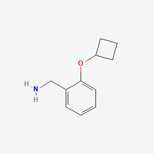 molecular formula C11H15NO B13623938 (2-Cyclobutoxyphenyl)methanamine 
