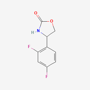 molecular formula C9H7F2NO2 B13623990 4-(2,4-Difluorophenyl)oxazolidin-2-one 