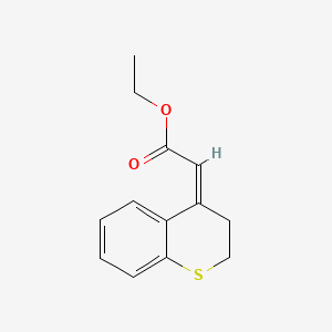 molecular formula C13H14O2S B13624059 Ethyl 2-(thiochroman-4-ylidene)acetate 
