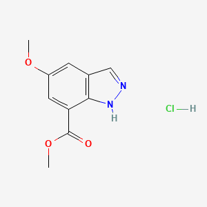 molecular formula C10H11ClN2O3 B13624086 methyl5-methoxy-1H-indazole-7-carboxylatehydrochloride 