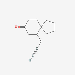 molecular formula C13H18O B13624150 6-(Prop-2-yn-1-yl)spiro[4.5]decan-8-one 