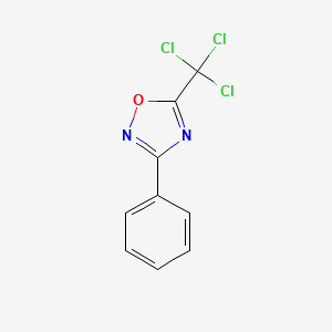molecular formula C9H5Cl3N2O B1362419 3-Phenyl-5-(trichloromethyl)-1,2,4-oxadiazole CAS No. 1208-05-5