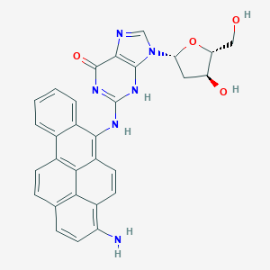 molecular formula C30H24N6O4 B136242 6-(Deoxyguanosin-N(2)-yl)-3-aminobenzo(a)pyrene CAS No. 149635-27-8