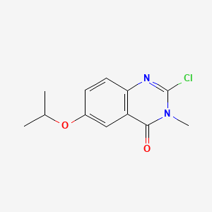 molecular formula C12H13ClN2O2 B13624227 2-Chloro-6-isopropoxy-3-methylquinazolin-4(3H)-one 