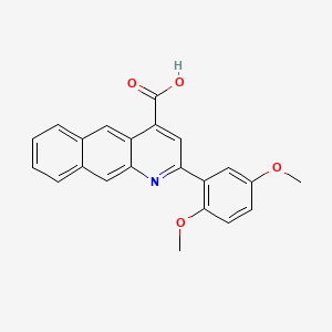 molecular formula C22H17NO4 B1362425 2-(2,5-Dimethoxyphenyl)benzo[g]quinoline-4-carboxylic acid 