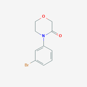 molecular formula C10H10BrNO2 B13624268 4-(3-Bromophenyl)morpholin-3-one 