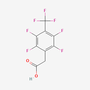molecular formula C9H3F7O2 B1362427 [2,3,5,6-Tetrafluoro-4-(trifluoromethyl)phenyl]acetic acid CAS No. 32304-29-3