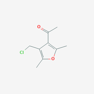 molecular formula C9H11ClO2 B136243 1-[4-(Chloromethyl)-2,5-dimethylfuran-3-yl]ethanone CAS No. 157134-96-8