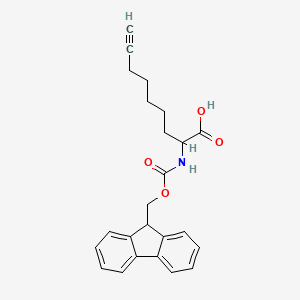 molecular formula C24H25NO4 B13624302 2-({[(9H-fluoren-9-yl)methoxy]carbonyl}amino)non-8-ynoicacid 