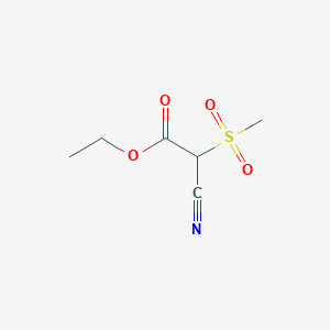 molecular formula C6H9NO4S B13624334 Ethyl cyano(methanesulfonyl)acetate CAS No. 61053-51-8