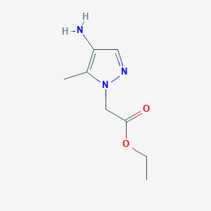 molecular formula C8H13N3O2 B13624373 Ethyl 2-(4-amino-5-methyl-1h-pyrazol-1-yl)acetate 