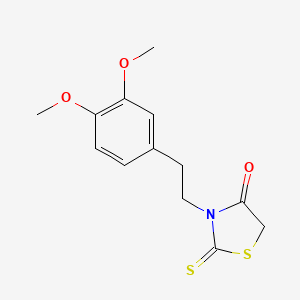 molecular formula C13H15NO3S2 B1362438 罗丹明，3-(3,4-二甲氧基苯乙基)- CAS No. 23522-20-5