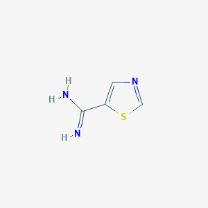 molecular formula C4H5N3S B13624388 Thiazole-5-carboxamidine 