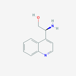 molecular formula C11H12N2O B13624422 (S)-2-Amino-2-(quinolin-4-yl)ethan-1-ol 