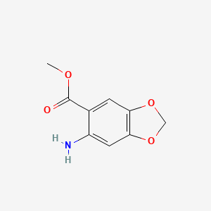 molecular formula C9H9NO4 B1362446 Methyl 6-amino-1,3-benzodioxole-5-carboxylate CAS No. 40680-63-5