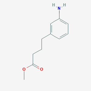 molecular formula C11H15NO2 B13624515 Methyl 4-(3-aminophenyl)butanoate CAS No. 134862-17-2