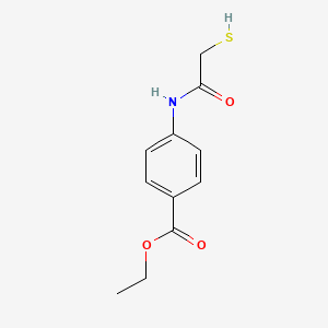 molecular formula C11H13NO3S B1362454 Ethyl 4-[(mercaptoacetyl)amino]benzoate CAS No. 99254-22-5