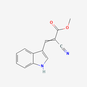 molecular formula C13H10N2O2 B1362459 Methyl alpha-cyano-3-indoleacrylate 