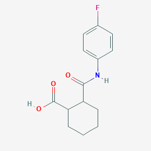 molecular formula C14H16FNO3 B1362461 2-[(4-Fluorophenyl)carbamoyl]cyclohexanecarboxylic acid 