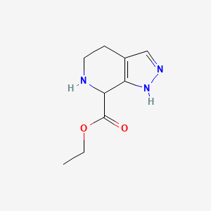 molecular formula C9H13N3O2 B13624612 ethyl4,5,6,7-tetrahydro-1H-pyrazolo[3,4-c]pyridine-7-carboxylate 