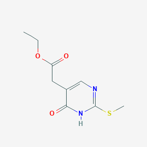 molecular formula C9H12N2O3S B1362462 2-(2-(甲硫基)-6-氧代-1,6-二氢嘧啶-5-基)乙酸乙酯 CAS No. 29571-44-6