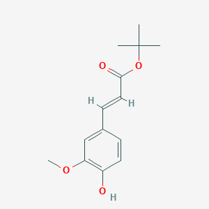 molecular formula C14H18O4 B13624624 (E)-tert-Butyl 3-(4-hydroxy-3-methoxyphenyl)acrylate 