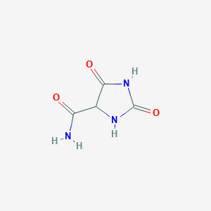 molecular formula C4H5N3O3 B1362463 2,5-Dioxoimidazolidine-4-carboxamide CAS No. 89033-45-4