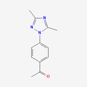 molecular formula C12H13N3O B13624636 1-(4-(3,5-Dimethyl-1h-1,2,4-triazol-1-yl)phenyl)ethan-1-one 