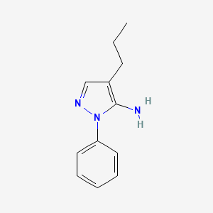 molecular formula C12H15N3 B13624643 1-Phenyl-4-propyl-1h-pyrazol-5-amine 