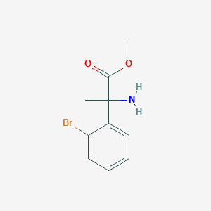 molecular formula C10H12BrNO2 B13624669 Methyl 2-amino-2-(2-bromophenyl)propanoate 