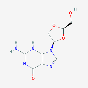 molecular formula C9H11N5O4 B136247 (4-2-Aminopurin-9-yl)-1,3-dioxolane-2-methanol CAS No. 145514-01-8