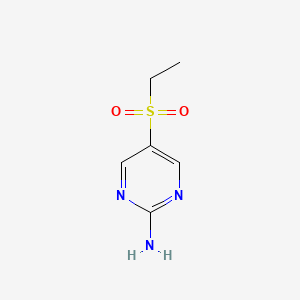 molecular formula C6H9N3O2S B13624719 5-(Ethanesulfonyl)pyrimidin-2-amine 