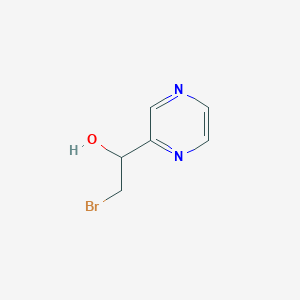 molecular formula C6H7BrN2O B13624741 alpha-(Bromomethyl)-2-pyrazinemethanol 
