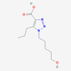 molecular formula C11H19N3O3 B13624771 1-(5-Hydroxypentyl)-5-propyl-1h-1,2,3-triazole-4-carboxylic acid 