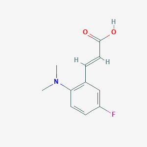 molecular formula C11H12FNO2 B13624788 3-(2-(Dimethylamino)-5-fluorophenyl)acrylic acid 