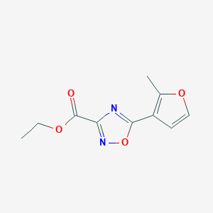 molecular formula C10H10N2O4 B13624912 Ethyl 5-(2-methylfuran-3-yl)-1,2,4-oxadiazole-3-carboxylate 