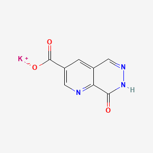 molecular formula C8H4KN3O3 B13624977 potassium 8-oxo-7H,8H-pyrido[2,3-d]pyridazine-3-carboxylate 