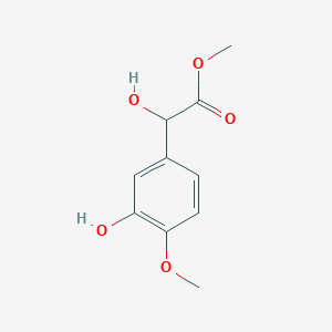 molecular formula C10H12O5 B13624989 Methyl 2-hydroxy-2-(3-hydroxy-4-methoxyphenyl)acetate 