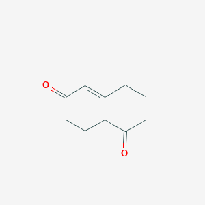 molecular formula C12H16O2 B1362501 5,8a-dimethyl-3,4,7,8-tetrahydro-2H-naphthalene-1,6-dione CAS No. 28255-08-5