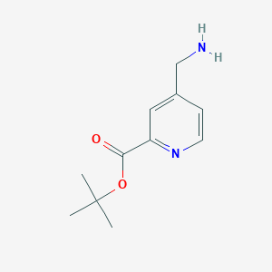 molecular formula C11H16N2O2 B13625035 tert-Butyl 4-(aminomethyl)picolinate 